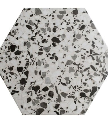 Grey Hexagon Terrazzo Tiles