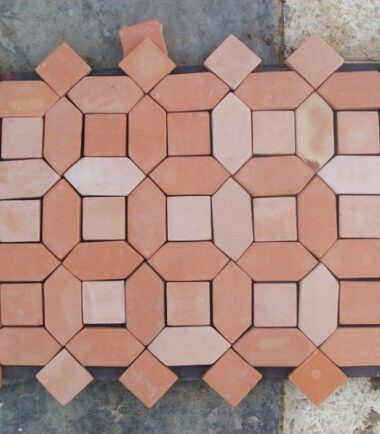 Picket and Square Clay Terracotta Tiles 6x6 inch Pakistan